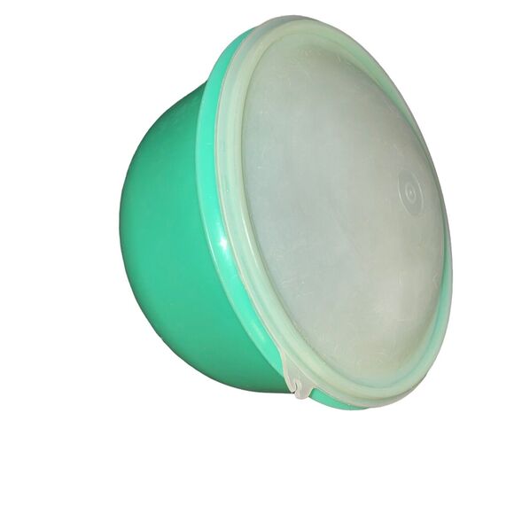 Vintage Tupperware Crisp It Lettuce Keeper Spike Jadeite Green Bowl 1424 1425 8" - Picture 9 of 10